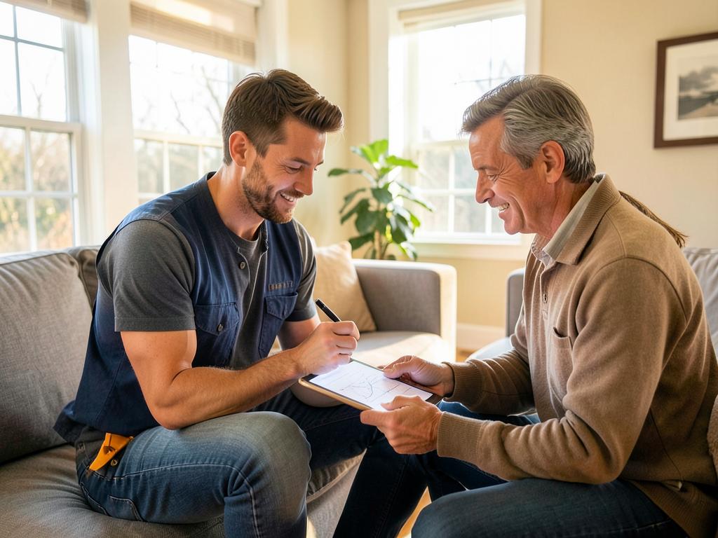 Home services professional at work